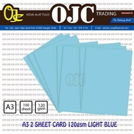 A3 2 SHEET 120gsm LIGHT BLUE