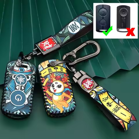 Leather Remote Key Case For Yamaha Grand Filano Fazzio Nmax155 XMAX300 2022 Motorcycle Scooter Keych