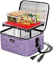 Aotto Portable Food Warmer Mini Personal Portable Oven - 12V 24V 110V 3-In-1 Electric Heated Lunch B