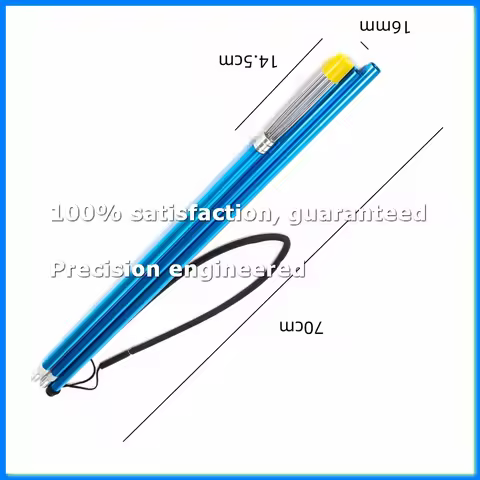 Blue Aluminum Alloy Pole Spear Detachable Three-Section Removable Harpoon Stainless Steel Barbed Rod