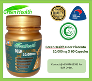GreenHealth Deer Placenta 20,000mg with 11 Beauty Supplements [Halal] - Collagen, Evening Primrose, Purtler