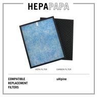 Osim uAlpine Compatible HEPA and Carbon Filters [Free Alcohol Swabs] [HEPAPAPA]