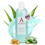 AlphaCare Moisturizing shower gel，Gentle, soap-free anti-aging formula，Contains glycolic acid AHA、Vi