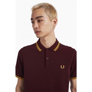 Original 100%  Fr/ed Pe/rry Baju lelaki berkolar cotton polo  Sulam lelaki berkolar lelaki lengan Po