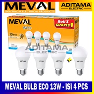 Meval BULB ECO LED BULB LAMP PACKAGE CONTENTS 4 PCS 13 WATT 13W 13WATT