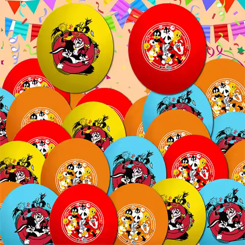 Looney Tunes 12 inch Color Latex Balloon Children's Happy Birthday Party Decoration Baby Shower Glob