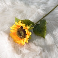[Zeberdany] จำลองดอกทานตะวันสไตล์พระดอกไม้ประดิษฐ์เท็จผ้าไหมดอกทานตะวันสำหรับตกแต่งบ้านสีเหลือง