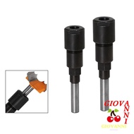 GIOVANNI Router Collet Extension 1/4" 8mm Router Bit Collet Chuck Adapter Converter Collet Holder Mi