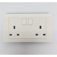 HAGER MUSE 13A double switched socket outlet