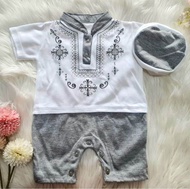 BAJU bayi laki-laki 0 6 bulan SEtelan Jumper Koko Gamis lebaran baju bayi anak cowok Akikah PEsta Fo