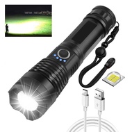XHP50 LED Aluminium Tactical Flashlight High Lumen 5 Modes Outdoor Torch Light Waterproof Camping Hi
