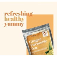◺ ⭐ ❐ Healthy Line/ Set of 2 Packs/ Sague Ginger Turmeric Tea with Calamansi &amp; Lemongrass Stevia/ 3