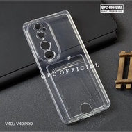 Vivo V40 5G Vivo V40 Pro 5G Card Case Clear Card Slot Case Vivo V40 5G Vivo V40 Pro 5G