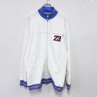 2000 年代古著Nike Air Jordan 運動外套/球衣，雙拉鍊款，全新庫存，白色，帶吊牌，M 碼