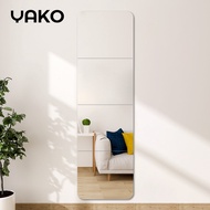 Yako Mirror Full Body Wall Stickers Anti-Shattering, Wardrobe Stickers, Square