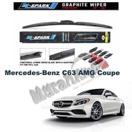Mercedes-Benz C63 AMG Coupe S4.0 M Spark Multifunctional Graphite Wiper Blade for Car - 1 Pair (Made