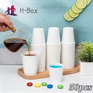 【50pcs】5oz/6oz/7.5oz Disposable Paper Cup Stackable White Coffee Cup High Quality Water Cup