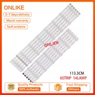 สำหรับ Samsung UA55KU6000K UA55JU6000W UA55JU6400K แถบแสง LM41-001361/1