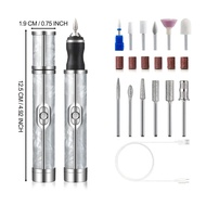 new USB Rechargeable Nail Drill Pen Portable Electric Nail File 4 Speed Adjustable With Multiple Gri