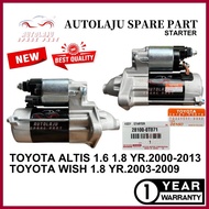TOYOTA COROLLA ALTIS ZZE121 ZZE122 ZZE141 ZZE142 1.6 1.8 / WISH 1.8 ZNE10 HIGH SPEED STARTER NEW/REC