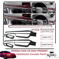 Honda Civic FE 2022-Present Dashboard Console Panel Protector Cover For Civic FE Car Accessories