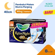 Laurier Relax Night Wing Gathers 8s - Pembalut 40cm