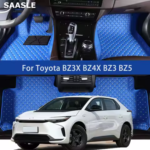 SAASLE Custom Car Floor Mats For Toyota BZ3X BZ4X BZ3 BZ5 2022 2023 2024 2025 Years Auto Carpets Foo