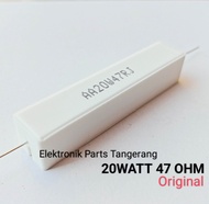 RESISTOR KAPUR 20WATT 47 OHM RESISTOR 20W 47OHM RESISTOR 20 WATT 47 OHM RESISTOR KAPUR 20W 47 OHM RESISTOR KERAMIK 20W 47 OHM