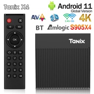 Original Tanix X4 Smart TV Box Android11.0 Amlogic S905X4 4GB RAM 32GB 64GB ROM 3D BT 2.4G&5G Wifi H