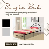 【🔥Cheapest Delivery】HM Home 200cm Single Bed Frame/Metal Bed/Bedroom Furniture/Bed Base/Katil Single