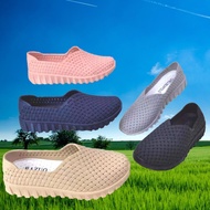 Women Slip-Ons Flat Jelly Shoes Rubber Soft Working Kasut Tutup Getah Perempuan Wanita Lembut Kerja 