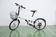 จักรยานพับได้ญี่ปุ่น - ล้อ 20 นิ้ว - มีเกียร์ - FIAT - สีขาว [จักรยานมือสอง]
