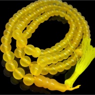 YELLOW JADE TASBIH 99 PELLETSnatural