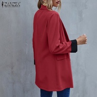 ZANZEA ashion Long Sleeve Solid Color R Turn-Down-Collar Button Blazer