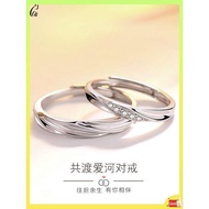 cincin silver 925 original lelaki cincin silver 999 cincin pasangan perak sterling, sepasang kanak-kanak perempuan dan lelaki, cincin pasangan, hari jadi perkahwinan, hadiah Tahun Baru untuk teman wanita