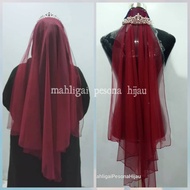 Scallop veil Veil Veil Nikah Veil Plain Veil tunang Veil Veil Bajet Veil Pengantin