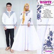 WHITE DRESS GAMIS COPLE BAJU MUSLIM