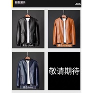 Jaket kulit pelatuk kot luar lelaki musim luruh dan musim sejuk tambah bulu menebal trend jaket kuli