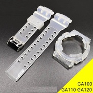 Watchband Wrist Strap Case Cover Suitable for G Shock GA-110 GA100 GD-120 Bezel Transparent GA100C G