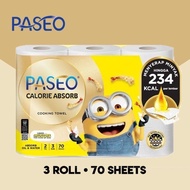 Tissue Paseo Cooking Towel 3 Roll 70's Calorie Absorb