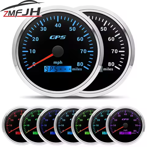 AD 110mm GPS Speedometer 80MPH/120MPH/160MPH Speed Meter With GPS Antenna For Marine Car Boat 7 Colo