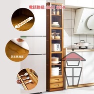 大大條灶罅都驚 多層竹木系座地廚櫃 Wooden/Bamboo Multi-storey Kitchen Cupboard 亦可作置物櫃/儲物櫃/書櫃 透明櫃門 一眼看清 有背板雙櫃桶 (四個高度) 