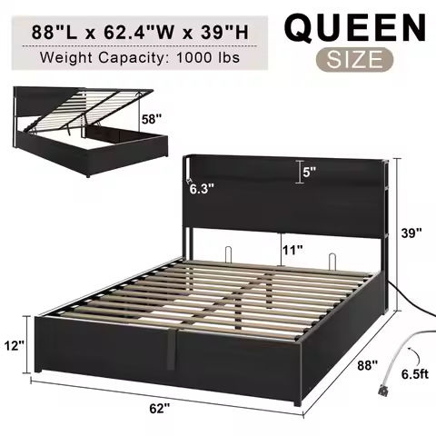 king Size Divan Storage Bed Smart Wood Modern Queen Bed Frame Designs with Hydraulic Lift up