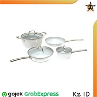 Cooking Color Talia Panci Frypan Cookware Set Aluminium Putih