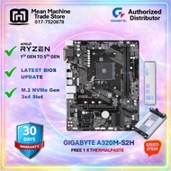 GIGABYTE A320M-D2H AM4 RYZEN MATX DDR4 Motherboard with Bios Update (USED Full Sets)