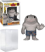 King Shark Funko Pop #1114 Pop Suicide Squad Vinyl Figure (Bundled with Compatible EcoTEK Pop Protector)