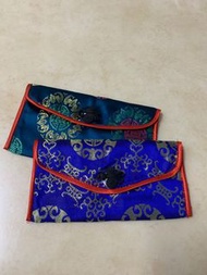 中國風 繡花皮夾 零錢包