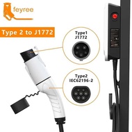 Feyree EV Car Charger Adapter Type2 Iec62196-2 To Type1