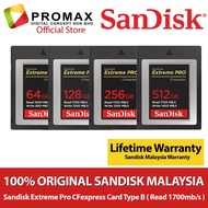 Sandisk Extreme Pro CF EXPRESS 64GB / 128GB / 256GB  / 512GB CFexpress Memory Card Type B 1700mb/s
