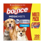 Pet Fresh Dryer Sheets - Pet Hair & Lint Guard - Mega Sheet - One (1) Box 80ct